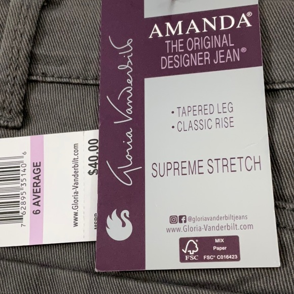 Gloria Vanderbilt Amanda Super Stretch Jeans - Picture 5 of 6